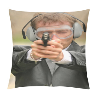 Personality  Businessman Shooting Pillow Covers