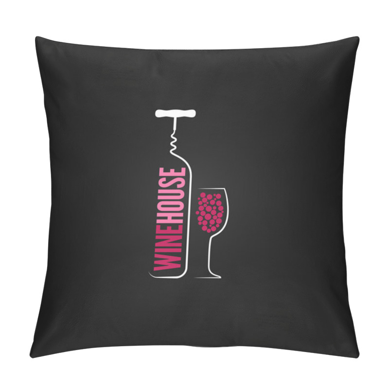 Personality  Wine bottle glass design menu background pillow covers