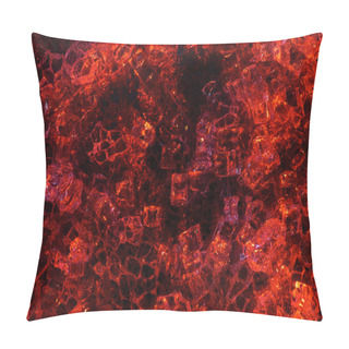 Personality  Top View Of Abstract Dark Red Glass Textured Background Pillow Covers