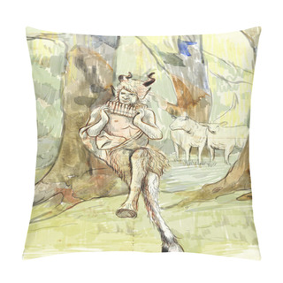 Personality  Pan The God From Greek Mythology Pillow Covers