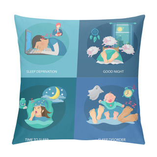 Personality  Sleep Time Flat Pillow Covers