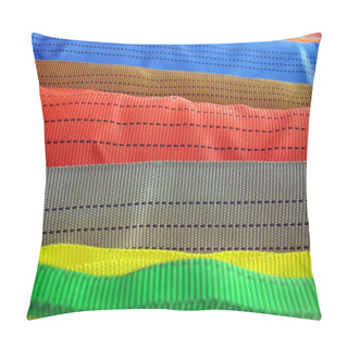 Personality  Colorful Belt Diversity, Closeup Concept. Pillow Covers