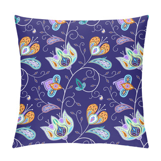 Personality  Indian Floral Seamless Pattern Pillow Covers