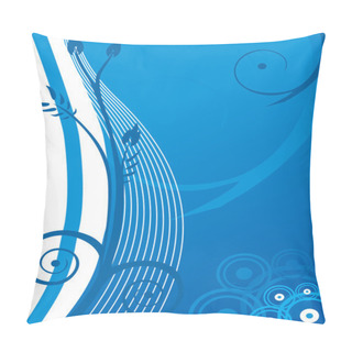 Personality  Exotic Flower Vector White And Blue Pillow Covers