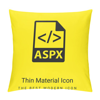 Personality  ASPX File Format Minimal Bright Yellow Material Icon Pillow Covers