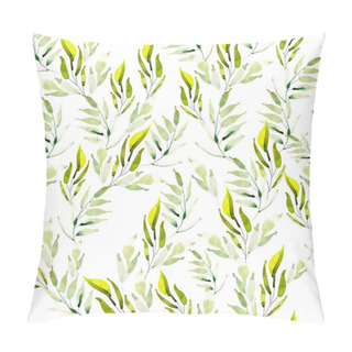 Personality  Bright Watercolor Pattern With Leaves. Illustration Pillow Covers