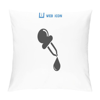 Personality  Pipette With Drop Web Icon Pillow Covers