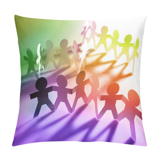 Personality  Crowd Of Together Holding Hands Pillow Covers