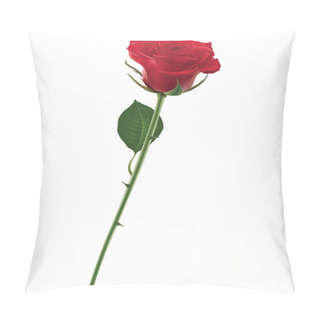 Personality  Red Rose Isolated On White, Vector Illustration Pillow Covers