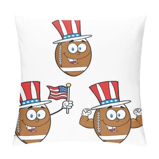 Personality  Rugby Ball Set Pillow Covers