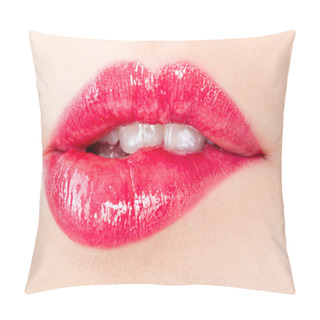 Personality  A Beautiful Girl`s Lips Pillow Covers