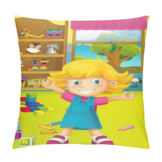 Personality  Funny Child And Wardrobe Full Of Toys Pillow Covers