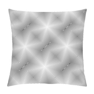 Personality  Design Seamless Monochrome Diagonal Geometric Pattern Pillow Covers
