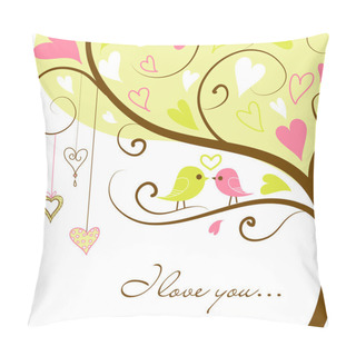 Personality  Two Birds In Love Pillow Covers