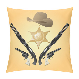 Personality  Vector Texas Sheriff Set Pillow Covers