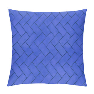 Personality  Tileable Blue Brick Texture Pillow Covers