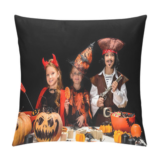 Personality  Kids In Halloween Costumes With Sweets Pillow Covers