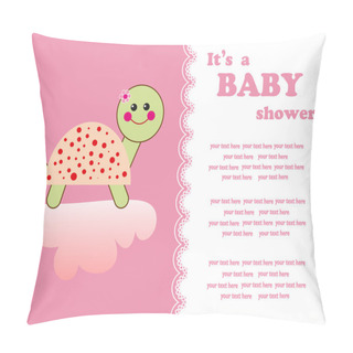 Personality  Cute Baby Shower Design. Vector Illustration Pillow Covers