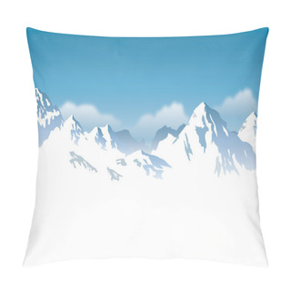 Personality  Snowcapped Mountains - Background Pillow Covers