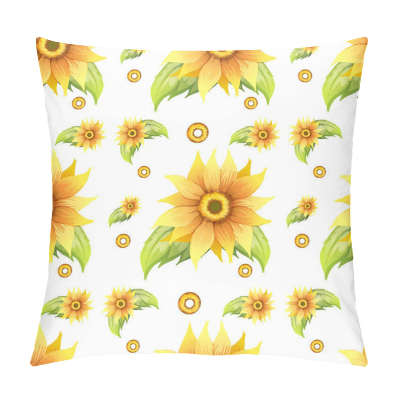 Personality  Seamless background with yellow flowers pillow covers