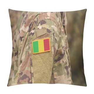 Personality  Flag Of Mali On Military Uniform. Army, Troops, Soldiers.  Pillow Covers