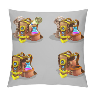 Personality  Set Of Game Icons Of Bags.  Pillow Covers