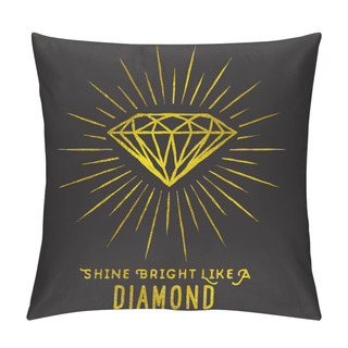 Personality  Hipster Style Of Diamond Shape On Star Light. Pillow Covers