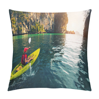 Personality  Woman With The Kayak Pillow Covers