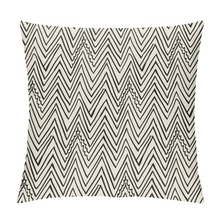 Personality  Vector Pattern With Zigzag Black Lines Pillow Covers