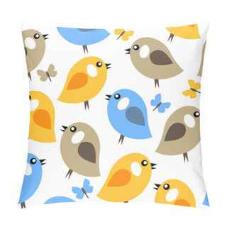 Personality  Seamless Pattern With Birds Pillow Covers