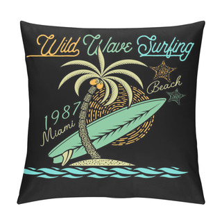 Personality  Wild Wave Surfing Poster Pillow Covers