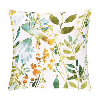 Personality  Imprints Herbs, Flowers And Leaves Pillow Covers