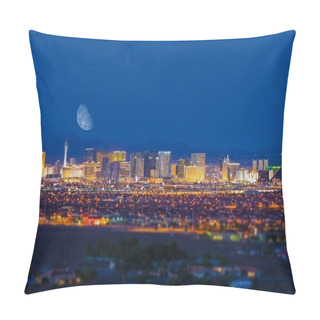 Personality  Las Vegas Strip And Moon Pillow Covers