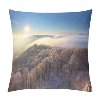 Personality  Winter Sunset Over The Clouds Pillow Covers