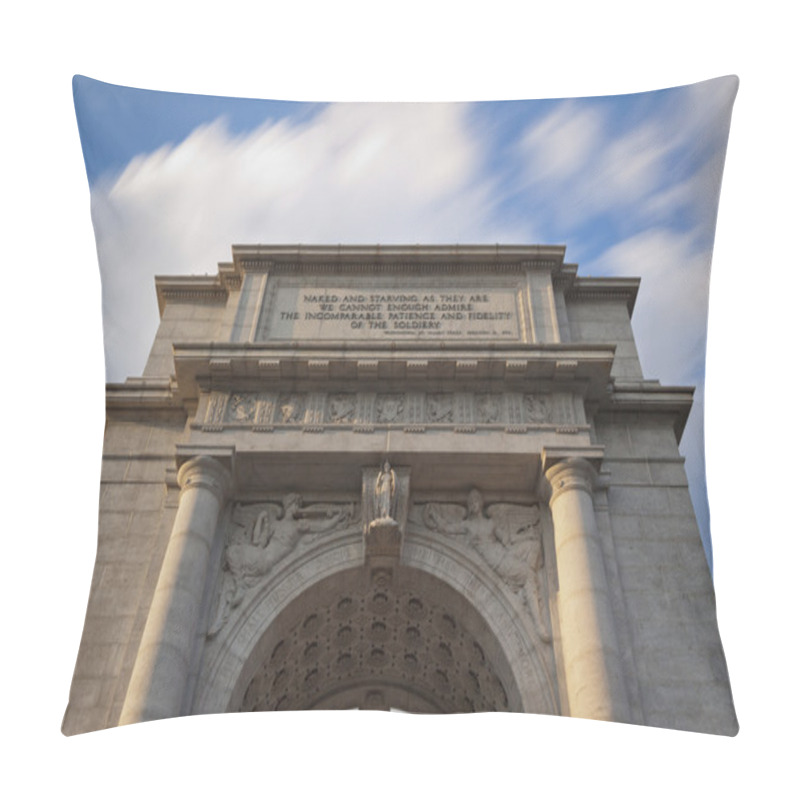 Personality  Memorial Arch in Valley Forge National Park pillow covers