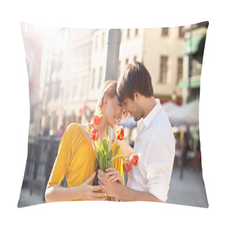 Personality  Cute Hansome Couple On Date Pillow Covers