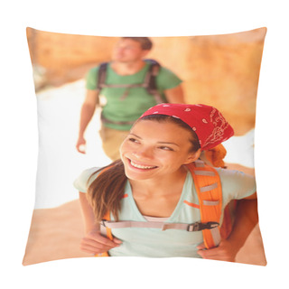 Personality  Woman Hiker In Bryce Canyon Pillow Covers