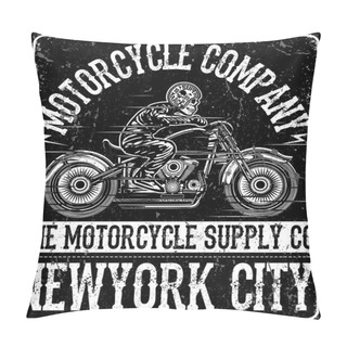 Personality  Vintage Motorcycle T-shirt Graphic Pillow Covers