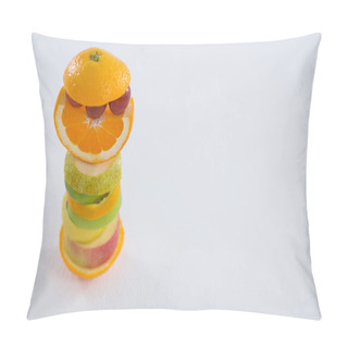 Personality  Stack Of Various Fruits Slices Pillow Covers