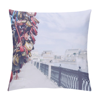 Personality  Padlocks With The Names Of Loved Ones, Selective Focus Pillow Covers