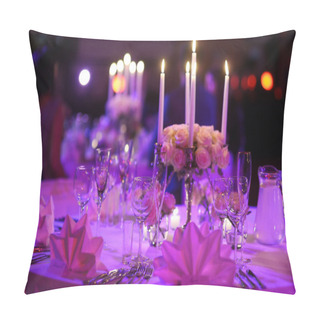 Personality  Table Set For An Event Party Pillow Covers