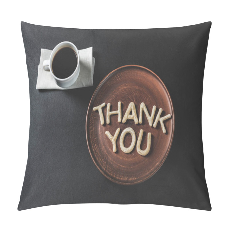 Personality  lettering from dough on plate pillow covers