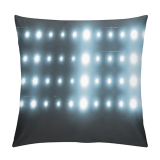 Personality  Digitally Generated Image Of Blue Spotlight  Pillow Covers