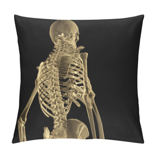 Personality Digital 3D Rendering Of A Human Skeleton Pillow Covers