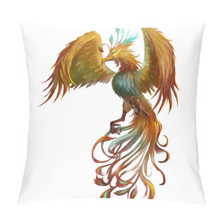 Personality  Phoenix, The Mystery Mythical Creatures From Middle Ages And Medieval. Concept Art. Realistic Illustration. Video Game Digital CG Artwork. Character Design Pillow Covers