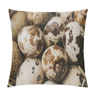 Personality  Quail Eggs Laying On Straw, Full Frame Shot Pillow Covers