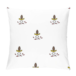 Personality  Dagger Seamless Doodle Pattern Pillow Covers