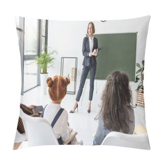 Personality  Teacher Explaining Lesson To Students  Pillow Covers