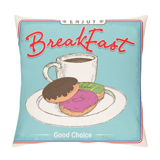 Personality  Breakfast Menu Box Or Illustration Pillow Covers