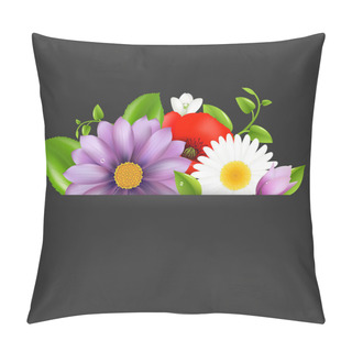 Personality  Summer Flowers With Divider Pillow Covers